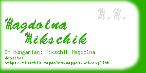 magdolna mikschik business card